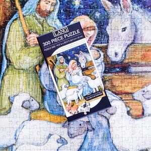 BEAUTIFUL "Sheep Nativity" Lang 300 Piece Jigsaw Puzzle, Christmas Puzzle